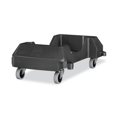 RUBBERMAID COMMERCIAL Slim Jim Resin Trainable Dolly, 120 lb Capacity, 23.86 x 14.71 x 8.36, Plastic, Black 1980602